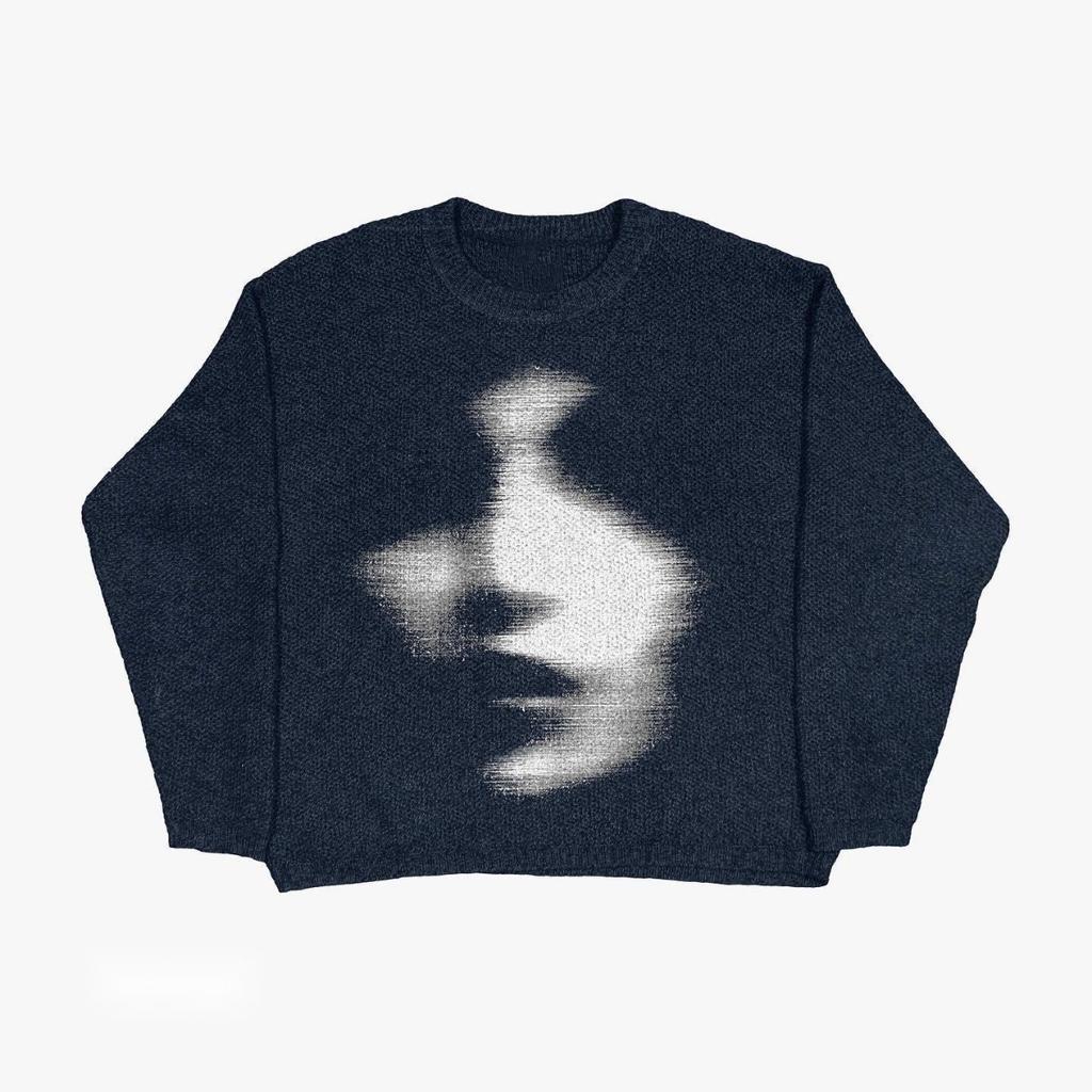 DRIPX Autumn Winter Retro Pullover Sweater Fashion Long Sleeve Star Pattern Y2K Sweater Casual Harajuku Knit Sweater Unisex