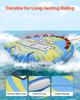 Towable Tube for Boating, 4 Riders Inflatable Boat Tubes and Towables, 308 Kg Capacity Water Sport Towable Tube for Boat To Pull - with Fins, Full