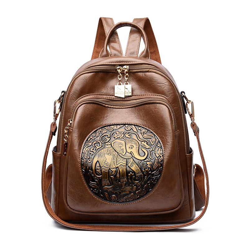 Schoolbag new retro women's backpack large capacity practical women's bag daily matching school bag leisure travel backpack