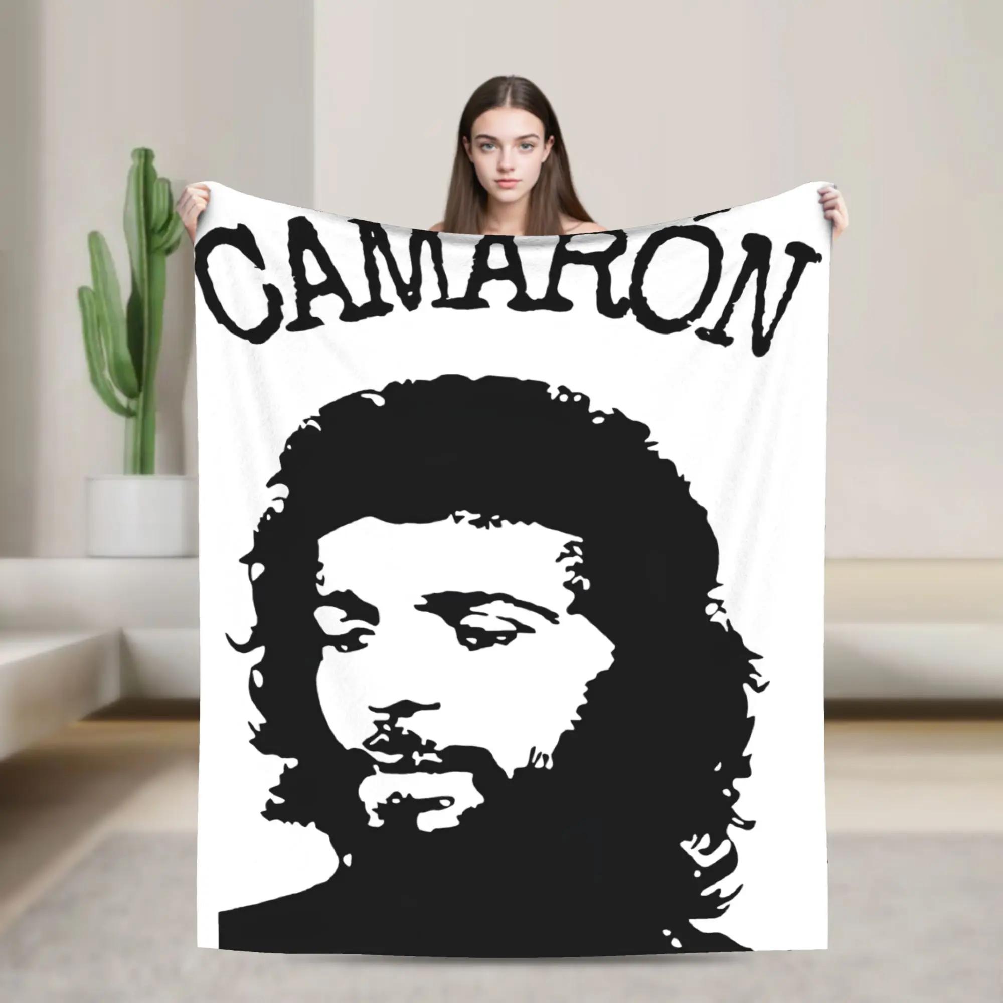 Camarons De La Isla Flamenco Singer Coral Fleece Throw Blanket for Bed Portable Thin Plush Decorative Blanket 100x150cm