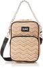 Faux Leather Piping Shoulder Free Size Bag, Women's, Beige,