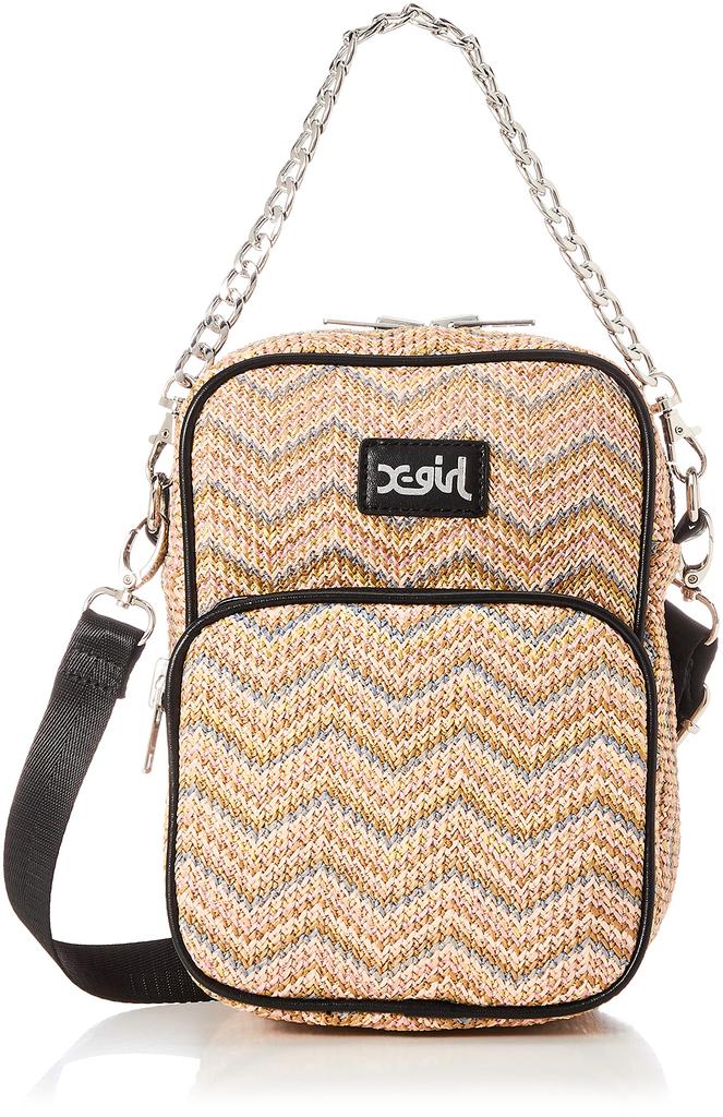 X-girl Faux Leather Piping Shoulder Bag, Women's, Beige, Free Size