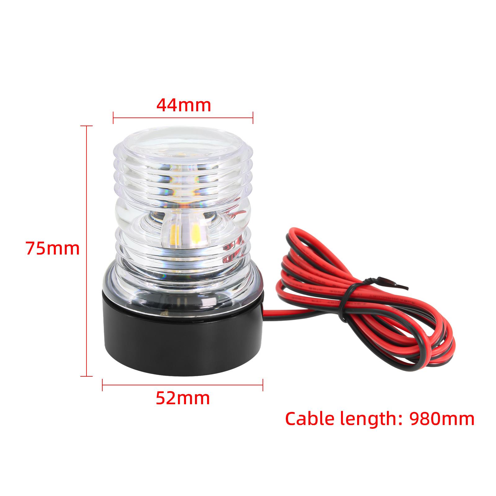 

12V LED Navigation Anchor Light 360 Degree All Round For Marine Boat Light Yacht Sailing Lamp Navigation Signal Indicator