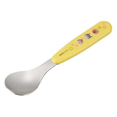 Anpanman Antibakterieller Löffel Für Besteck, das sie zum ersten Mal selbst halten (Gelb) Babys,