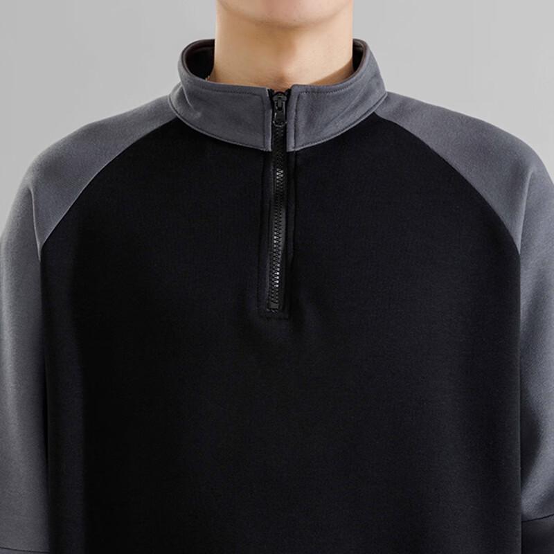 Playboy Men's Half-Zip Color-Block Stand-Collar Sweatshirt