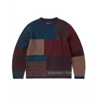 BLock Knit L S Top muLti