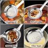Sieve Fine Mesh Strainer Set Stainless Steel Metal Flat Cooking Skimmer Ladle Colander With Handle Food Strainer Kitchen Tools For Kitchen Baking Oil