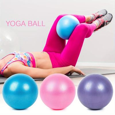 Mini Palla da Yoga Fitness - Allenamento di Stabilità, Fisioterapia e Miglioramento dell'Equilibrio, con Cannuccia per Gonfiare - Materiale PVC Colorato e Durevole