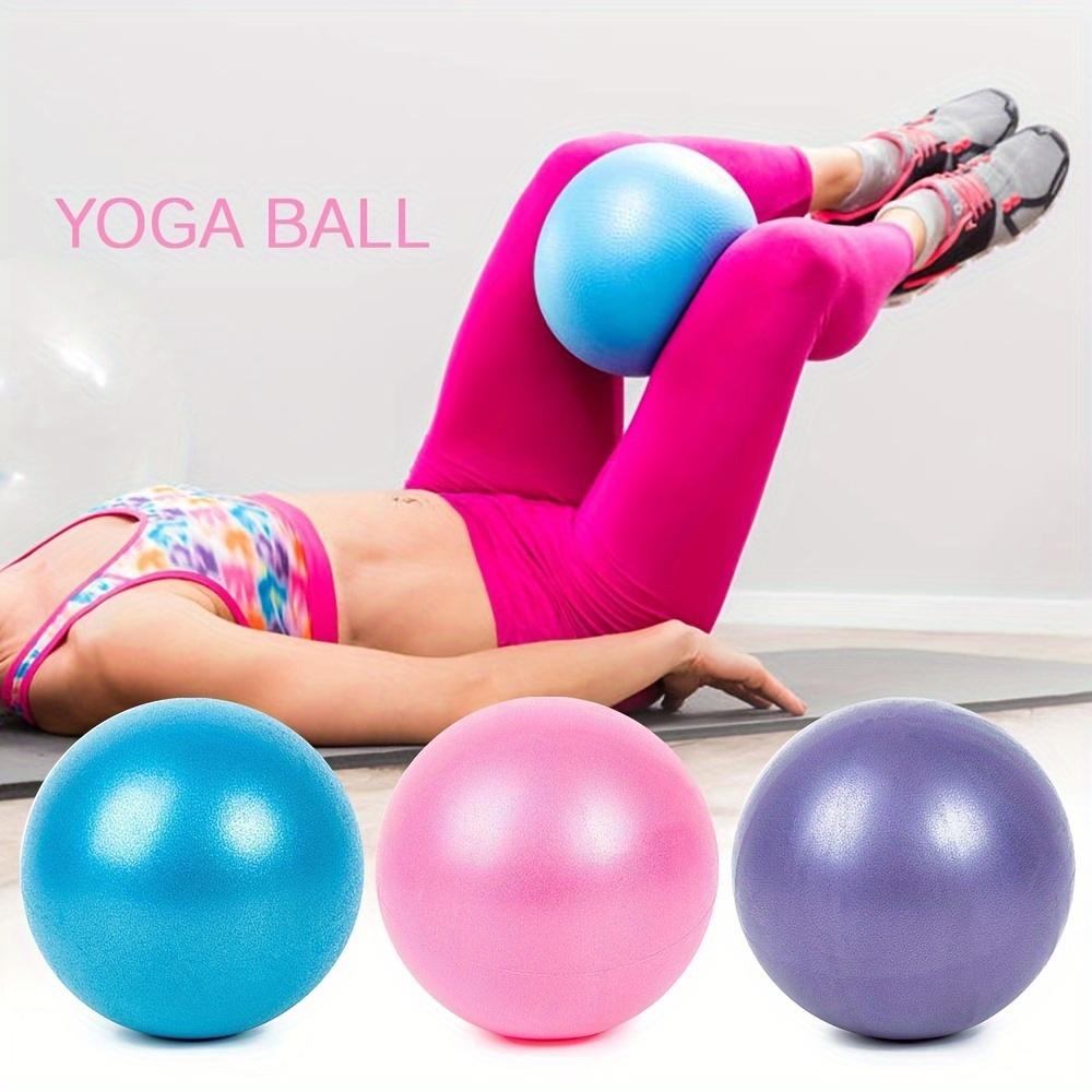 Mini Fitness Yoga Ball - Stabilitätstraining, Physiotherapie & Gleichgewichtsverbesserung, mit Aufblashalm - Buntes, strapazierfähiges PVC-Material