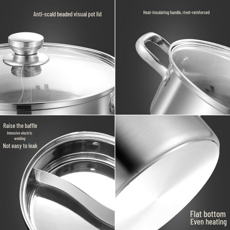 304 Stainless Steel Divided Hot Pot