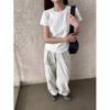 Women's Slim-Fit Stretch Cotton Tee - Simple Letter Print, Short-Sleeve, Summer Style