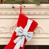 Christmas Stockings 18 Inch Large Fireplace Hanging Stockings with Bow for Xmas Farmhouse Holiday Party Decoration