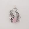 Natural Rose Chalcedony Gemstone 925 Sterling Silver Women Jewelry Partywear Pendant 1.8" CP-42-19