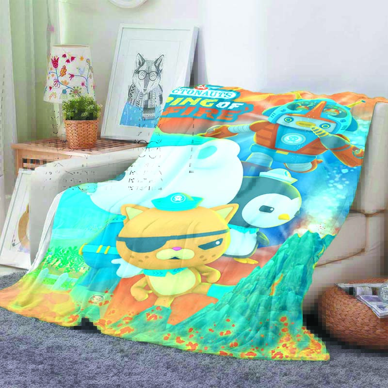Various styles of Octonauts cartoon cute pattern blankets, 3D printed high-definition sofa blankets, suitable for adults and chi