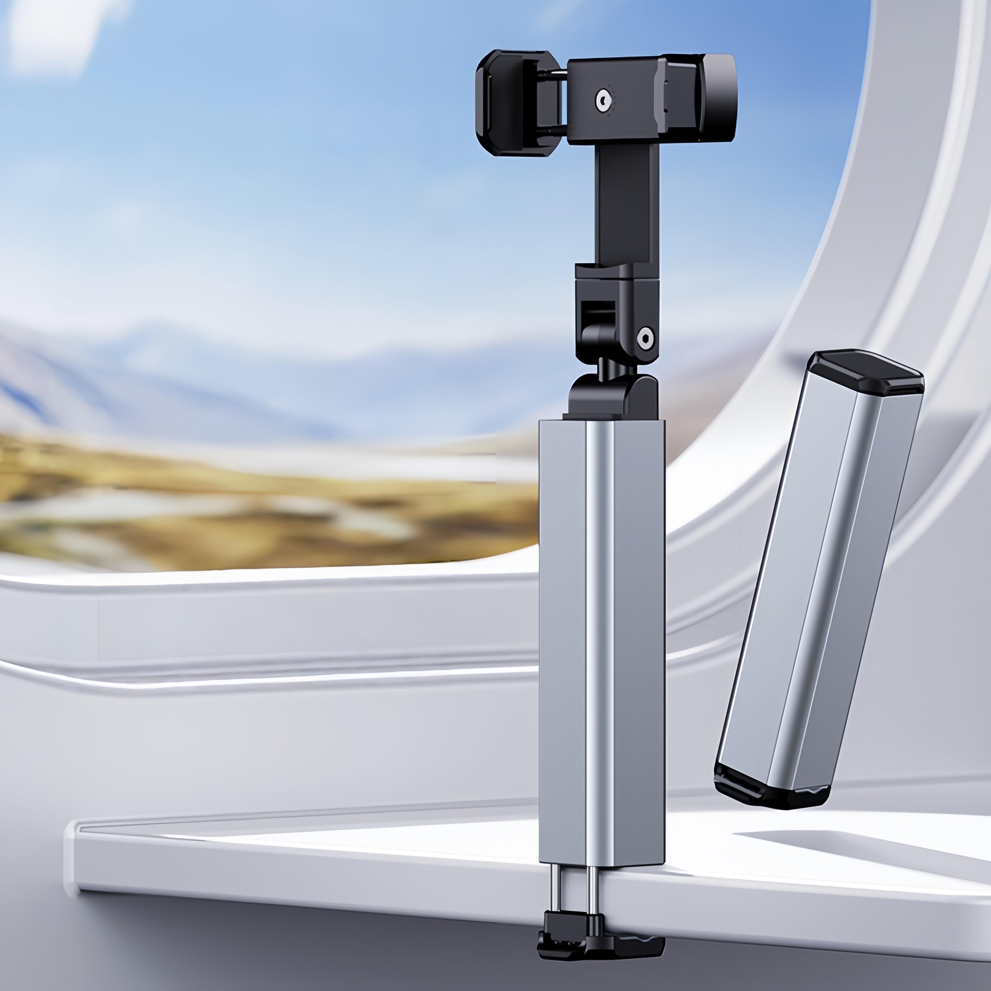 

Airplane Phone Holder, Portable Travel Holder Desk with Multi-Directional 360 Degree Rotation, Train Travel Accessory серебряный