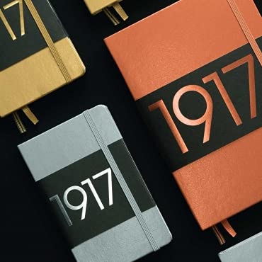 Leuchtturm A5 Notebook with Dotted Grid, Gold, 355676, Officially Imported