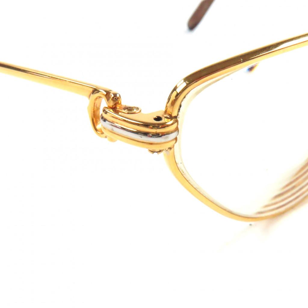 Cartier Glasses Trinity With Metal Logo Gold Bordeaux Mens Used