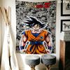 Cartoon Son Goku Wall Tapestry Aesthetic Wall Hanging Printed Fabric Blanket Decorative Tapestries For Bedroom Living Room Home Decor