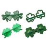 Irish Shamrock Eyeglasses Green Four Leaf Clovers Glasses Leprechaun Costume for Women Men Saint Patrick's Day Sunglass