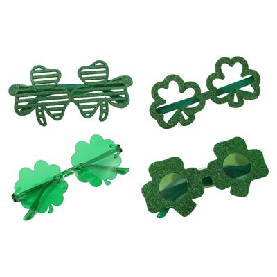 Irischer Klee Brille Grüne Kleeblatt Brille Leprechaun Kostüm für Damen Herren Saint Patrick's Day Sonnenbrille