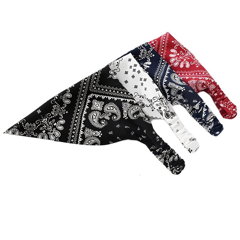 Ladies' Elastic Headband, Bohemian Style Headwear, Cashew Triangle Headscarf. Essential for Travel and Outdoor Cycling