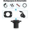 Dual USB Socket 12V Marine Outlet with Switch Golf Cart USB Port 12 Volt DC Car Charger Mount Waterproof Cigarette Lighter Power Adapter DIY Kit Fast