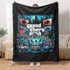1 pezzo Coperta Morbida in Flanella Grand Theft Auto con Stampa di Designer Una coperta accogliente per tutte le stagioni, perfetta per il divano, il letto, l'ufficio