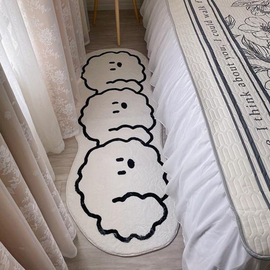 Cartoon Animal Carpet Imitation Cashmere Bedroom Rug Anti-Slip Cat Dog Floor Mat for Living Room Nursery Children's Room