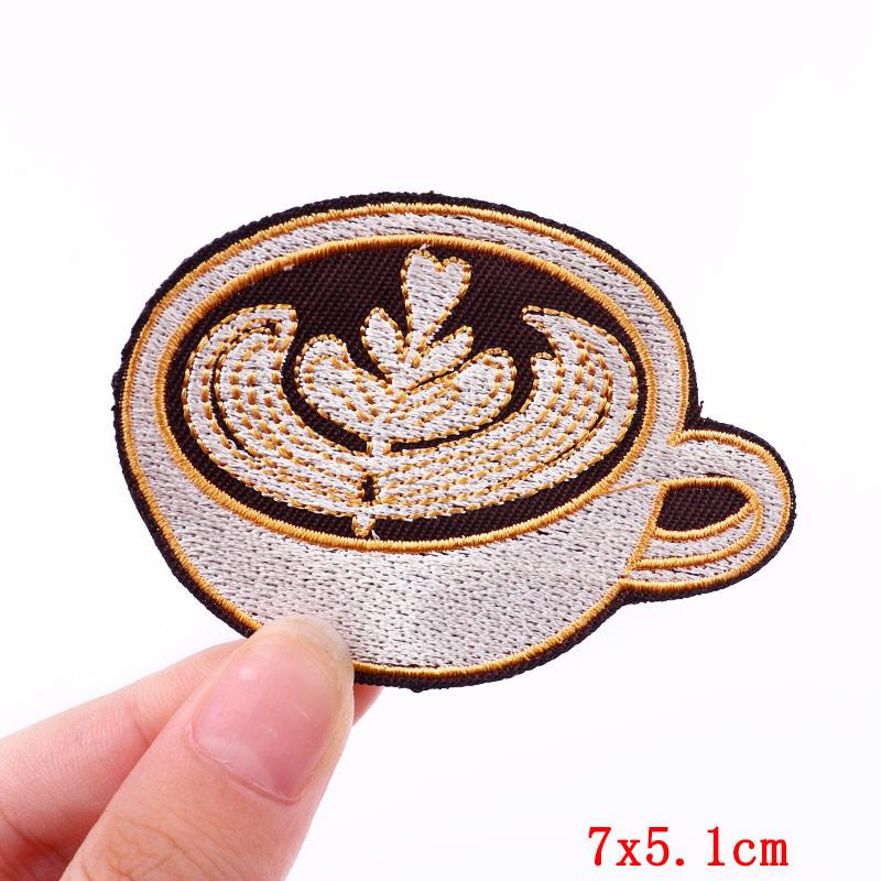 Animal Cat /Cup Patch Iron On Patches For Clothing Thermoadhesive Patches On Clothes Cartoon /Punk Patch Ironing /Sew Stickers Diy