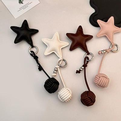 Moda PU Couro Bola Estrela Bolsa Estrela Pendurada Mochila Pendurada Para Mulheres Acessórios de Bolsa