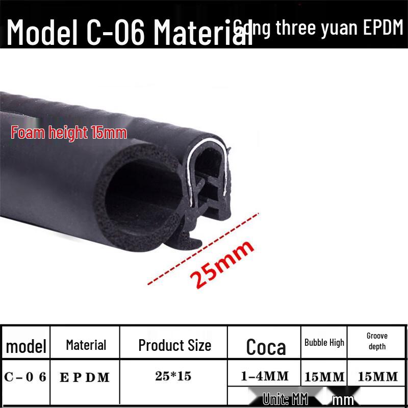 U-Shaped Rubber Edge Trim Seal Strip