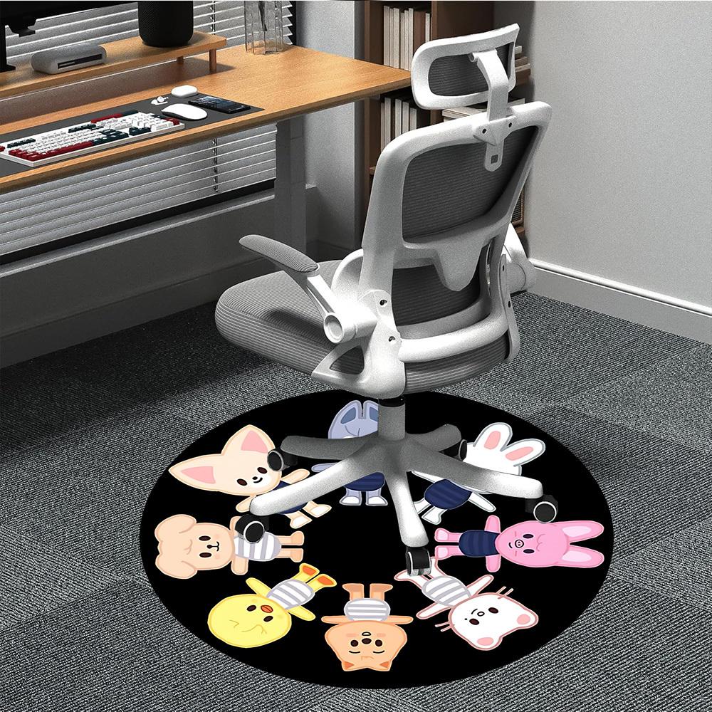 

1pc Stay CharactersChair Carpet for Office, Non-slip, Soft and Durable Office Rug for Interior Decoration, Perfect for Office yy250925206 80cm by 80cm