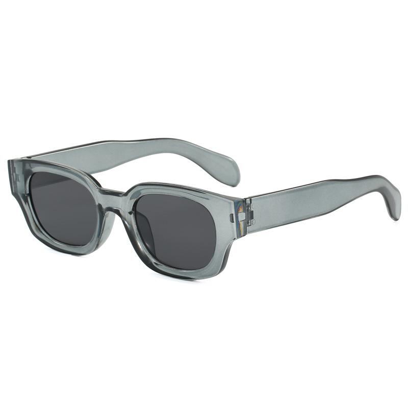 Premium sunglasses square round face sunglasses small frame thick edge trendy brand hip hop men's glasses