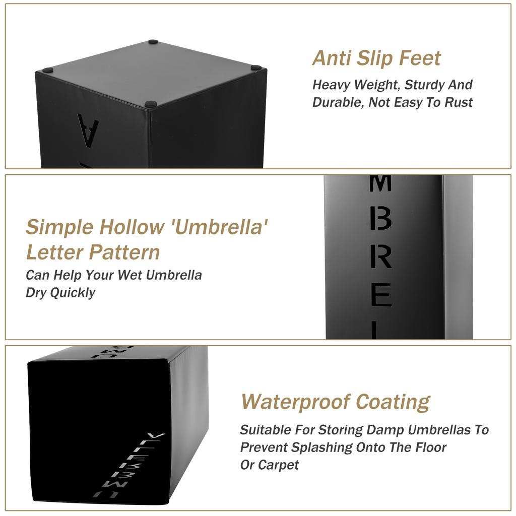 Metal NEW Umbrella Holder Free Standing Umbrella Stand Rack Decorative Umbrella Holder Bin Multipurpose Walking Sticks Storage
