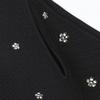 S Family Spring/Summer Sequin Buckle One-Shoulder Knitted Camisole & Black Midi Skirt Set for Women