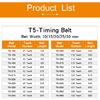 Transmission Belts T5-940/980/990/1000/1020/1050/1100/1200/1215/1250 Closed Loop Rubber Synchronous Belt Width 10/15/20/25/30 Mm