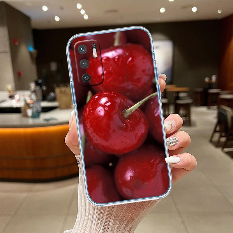 UP21 Kirsche Sommerfrucht Transparente Handyhülle für Motorola Moto Edge 20 30 40 50 S30 Fusion Ultra Pro Neo Lite + G200 G23