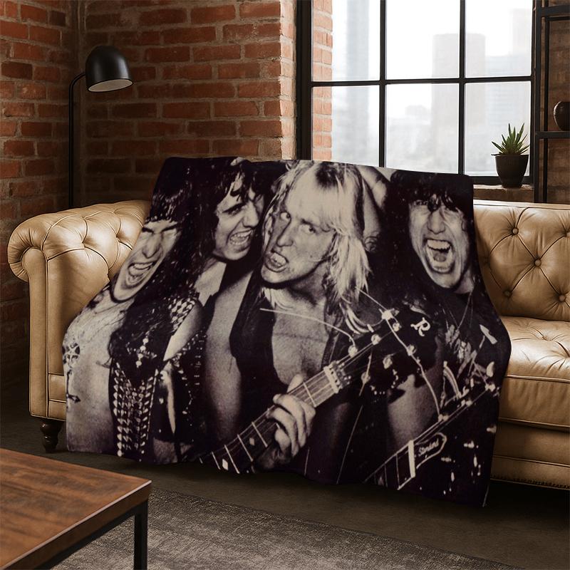 3D Slayer Heavy Metal Rcck Band Sign Flannel Blanket Soft Warm Blanket Throw Blanket for Bedroom Living Room Bed Travel Picnic
