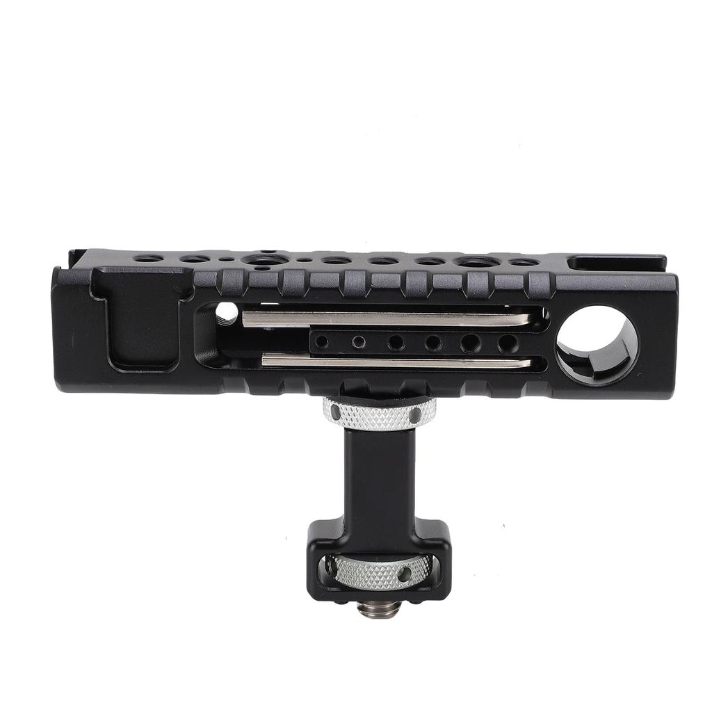 Aluminum Alloy Camera Cage Top Handle with 1 4in Screw Hole 3 8in Locating Screw Cold Shoe Mount Photography Accessories
