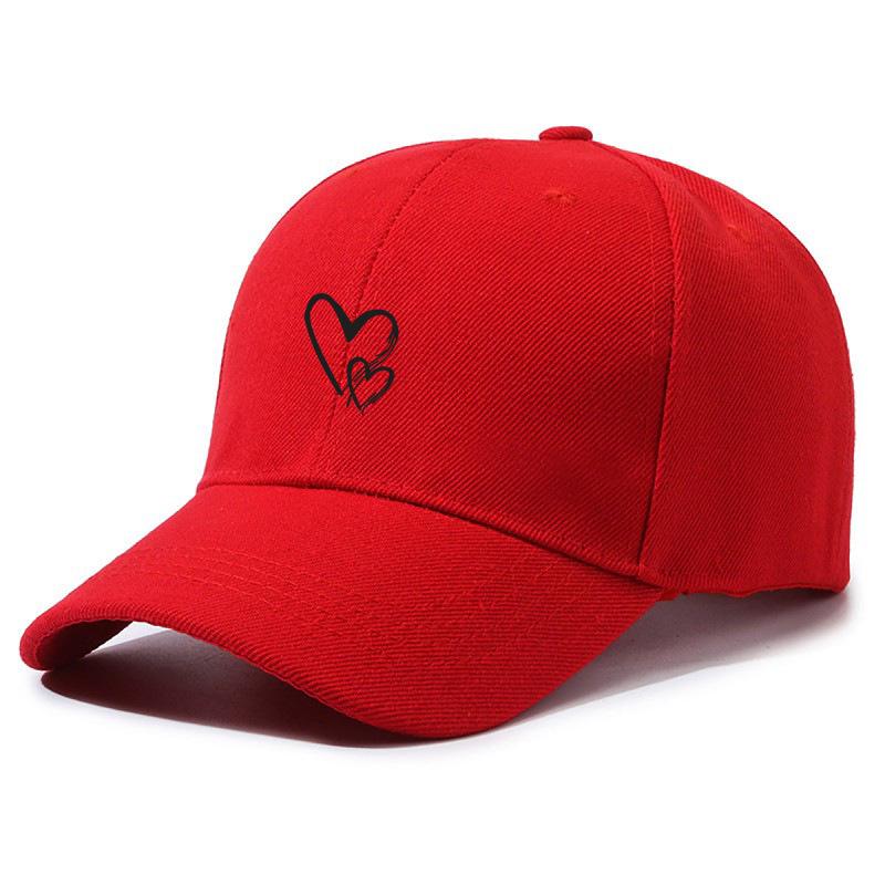 Heart Print Baseball Cap - Men's & Women's Trendy Sun Protection Hat for Outdoor Sports & Casual Wear