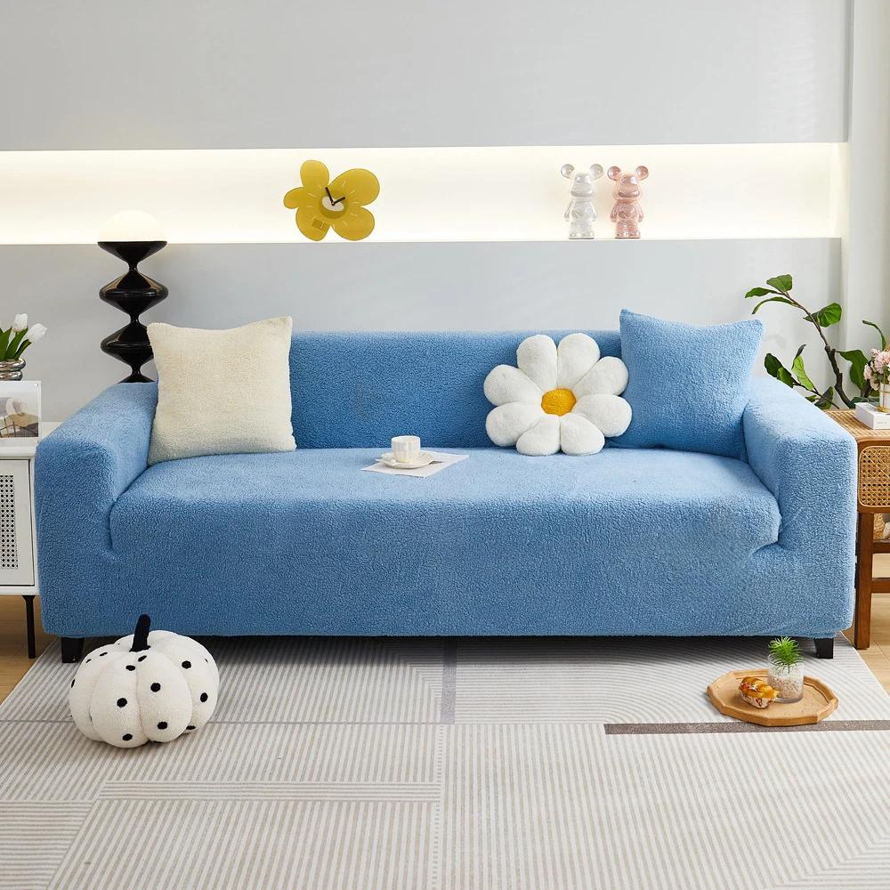 Fashionable Elastic All-around Sofa Cover Modern Minimalist Multicolor Couch Cover Anti Slip Soft Dustproof Plush Sofa Covers