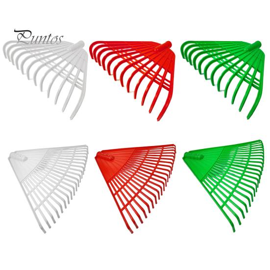 12/21 Tines Leaf Rake Tempered Plastic Rake Head Collecting Leaves Debris Garden Tool Lightweight Yard Grass Clean Tool for Gardening Camping