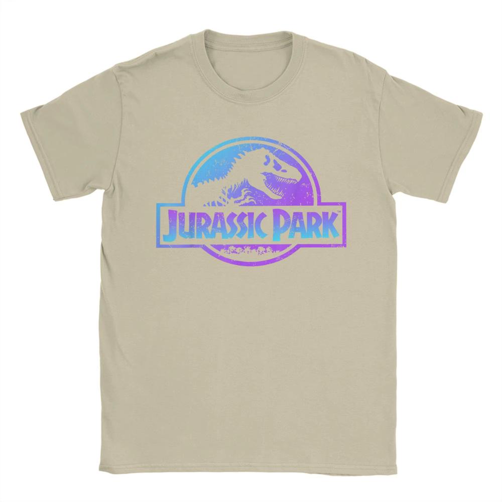 Jurassic Park Blue & Purple Fossil Logo T Shirt Men Cotton Funny TShirt Crewneck Tees Women Short Sleeve Clothes Graphic Printed
