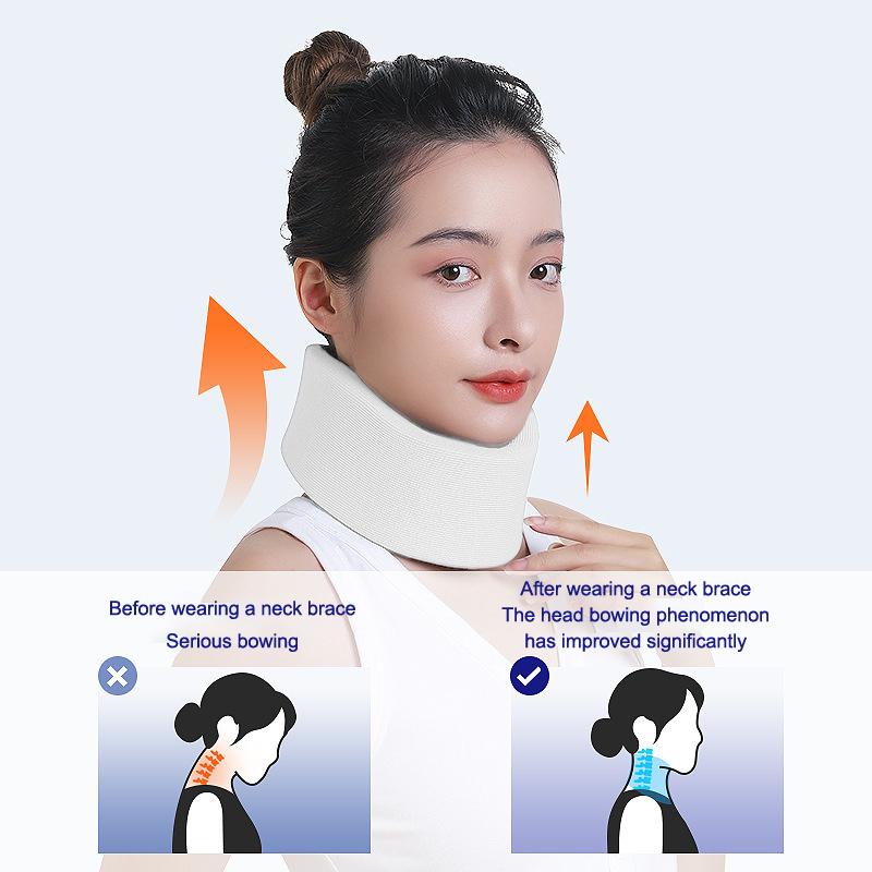 

Бытовой шейный бандаж для снижения нагрузки на голову и шею, защиты шеи и шеи, фиксирующий шейный бандаж для коррекции и терапии серый