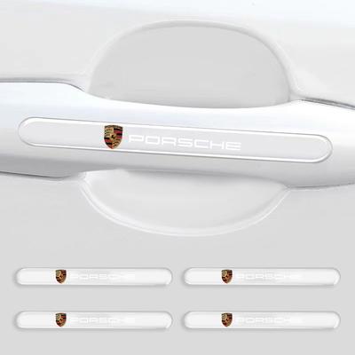 4 Piezas Protector de Manija de Puerta de Coche Pegatina Estilo de Coche Para Boxster Cayenne Panamera Macan Cayman 911 918 996 917 991