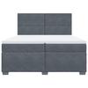 Maison Exclusive - Sommier à lattes de lit et matelas Gris foncé 200x200cm Velours