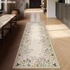 Tappeto per Corridoio Passerella Tappeto Lungo Lavabile in Macchina Pieghevole Antiscivolo Tappetino per Pavimento Tappeti Fiore di Primavera Decorazione per la Casa per Soggiorno