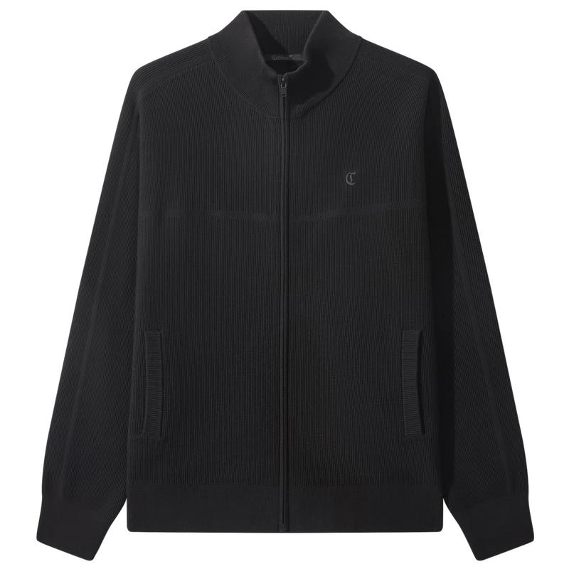 

CABBEEN Men s 3D Jacquard Combed Cotton Winter Cardigan S