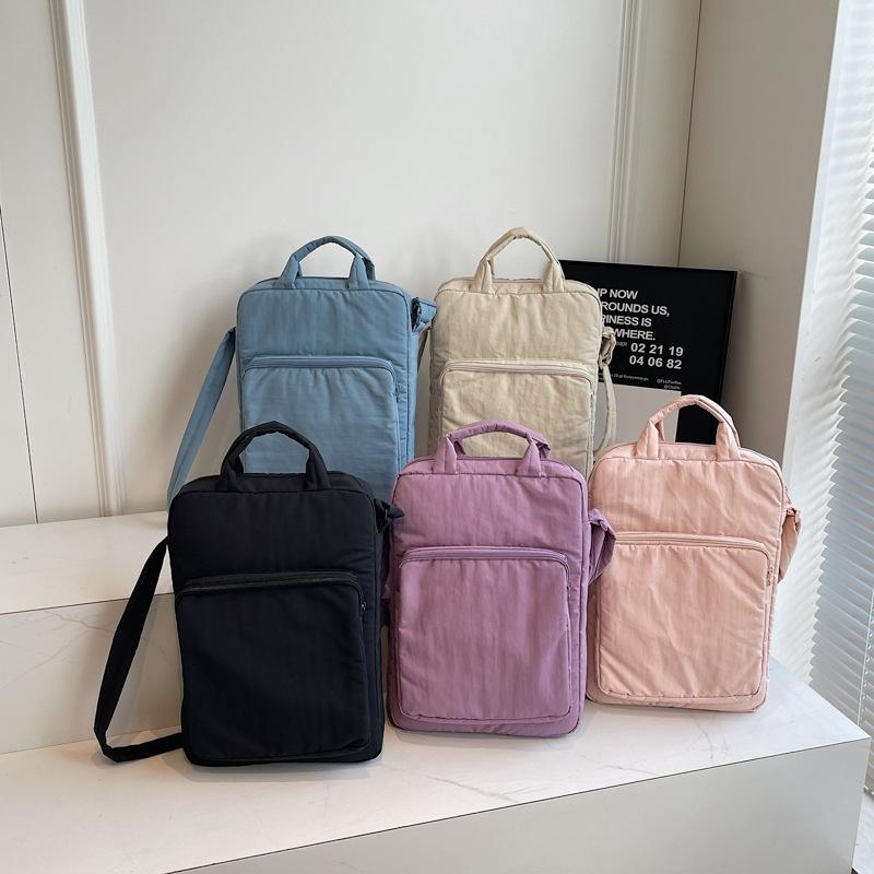 

Lightweight and simple laptop handbag going out shoulder tablet storage bag commuting to work messenger briefcase one size fits all фіолетовий