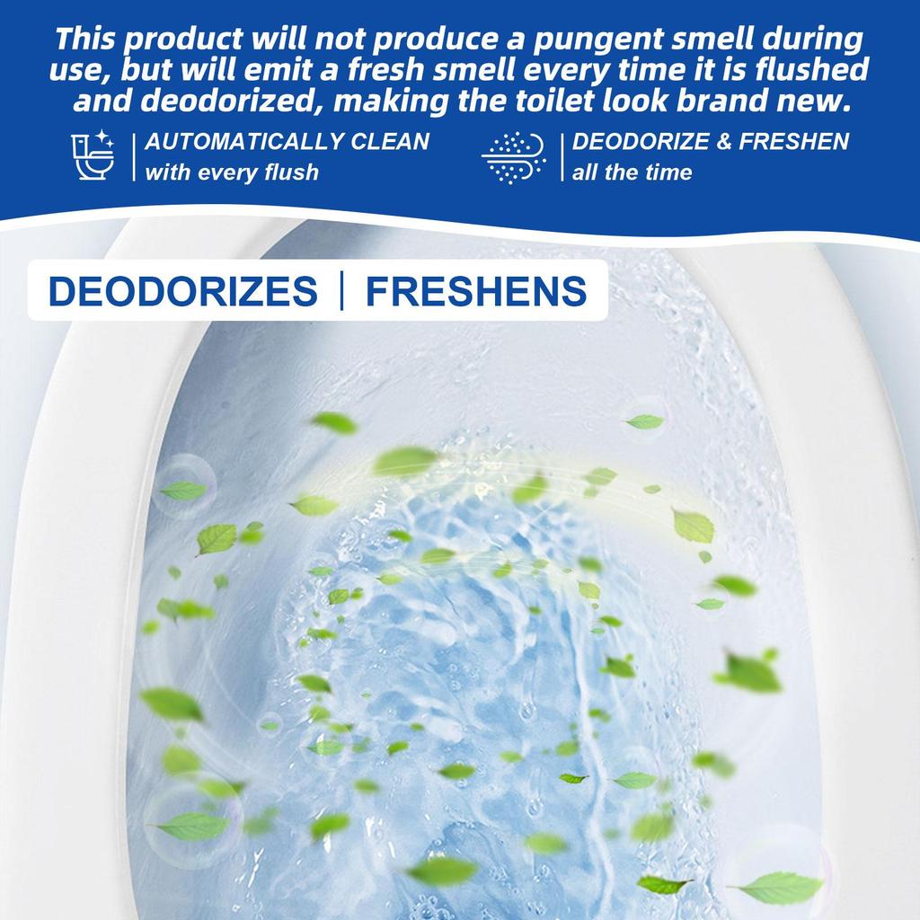 10 Stück Toilette Blau Blasen Reinigungsblock Haushalt Entkalkung Desodorierung Desodorierend Frisch Toilettenreinigungsblock